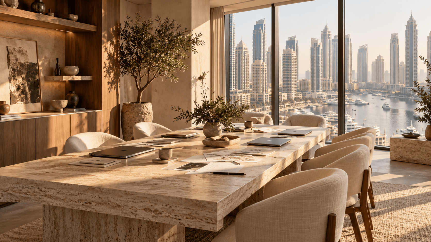 KI-Visualisierung eines möglichen Studios in Dubai